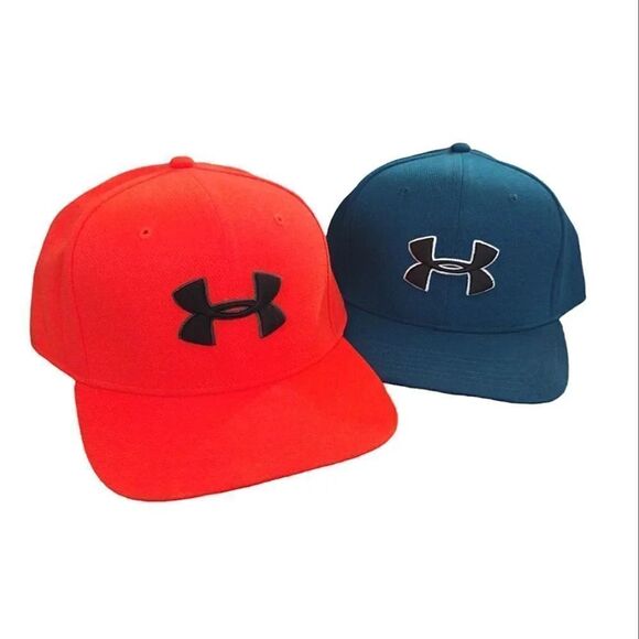 Under Armour Huddle 2.0 Orange Teal Snapback Hat Bundle of 2 - Picture 5 of 15